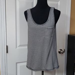 Striped tank with pocket xl